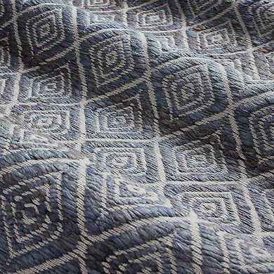 Town & Country Nalani Textured Diamond Hand-Knotted Flatwoven 100% Natural Jute Runner Area Rug