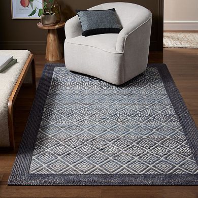 Town & Country Nalani Textured Diamond Hand-Knotted Flatwoven 100% Natural Jute Runner Area Rug