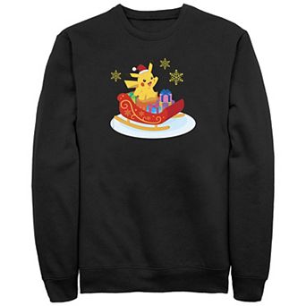 Big & Tall Pokemon Pikachu Christmas Ride Graphic Tee