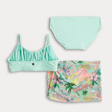 Girls 7-18 Limited Too 3-Piece Bikini Set with Mesh Skirt