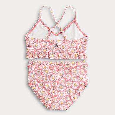 Girls 7-16 Limited Too Smocked and Ruffle Bikini Two-Piece Swim Set