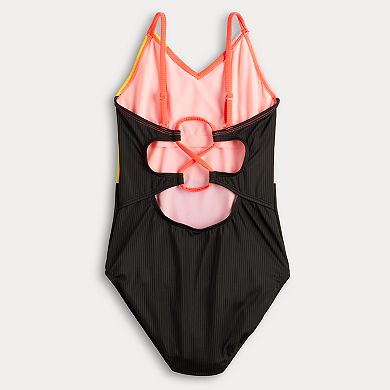 Girls 7-16 Limited Too Rib Color Block One-Piece Swimsuit