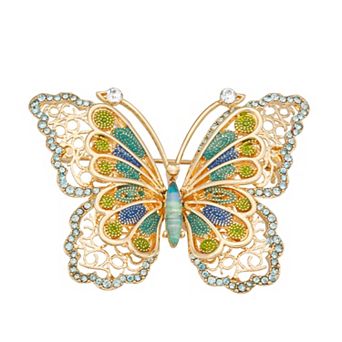 Napier Gold Tone Butterfly Pin
