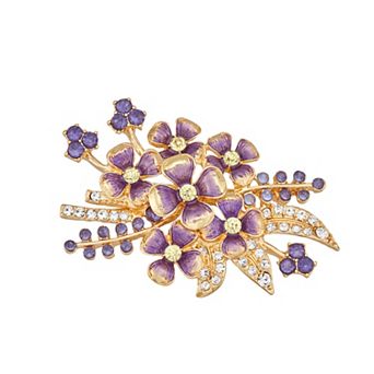 Napier Gold Tone Flower Pin