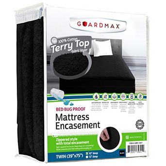 Guardmax Terry Cotton Waterproof Zipepred Mattress Encasment