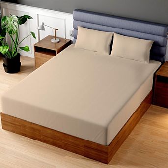 Superity Linen 100% Cotton Breathable Fitted Sheet 44 Inch