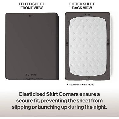 Superity Linen 100% Cotton Breathable Fitted Sheet Short Queen