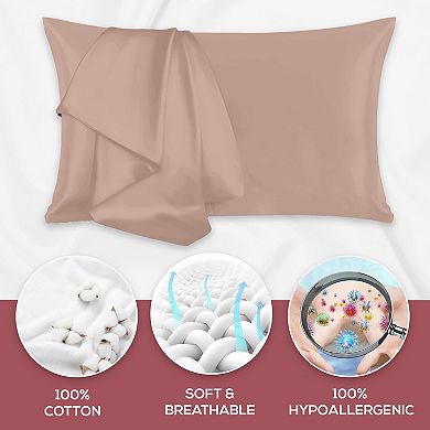 Superity Linen Cotton Pillow Cases Envelope Closure (set Of 2)