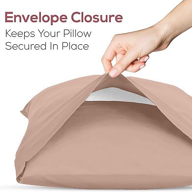 Superity Linen Cotton Pillow Cases Envelope Closure (set Of 2)