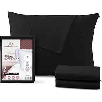 Circles Home 100% Cotton Pillow Protector With Zipper (2 Pack)