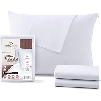 Circles Home 100% Cotton Pillow Protector With Zipper (2 Pack)
