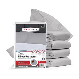 Guardmax Waterproof Pillow Protector With Zipper (2 Pack)