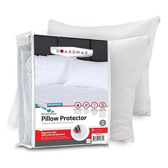 Guardmax Waterproof Pillow Protector With Zipper (2 Pack)