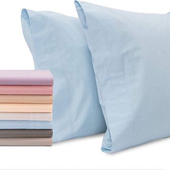 Superity Linen Cotton Pillow Cases Open Enclosure (set Of 2)