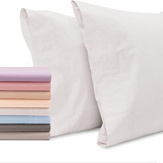 Superity Linen Cotton Pillow Cases Open Enclosure (set Of 2)