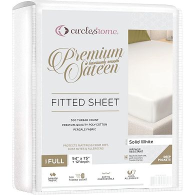Circles Home Cotton Sateen Fitted Sheets
