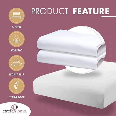 Circles Home Cotton Sateen Fitted Sheets