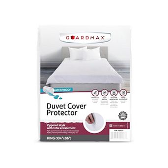 Guardmax Waterproof White Zippered Duvet Cover