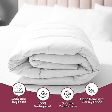 Guardmax Waterproof White Zippered Duvet Cover