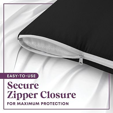 Circles Home 100% Cotton Pillow Protector With Zipper (4 Pack)