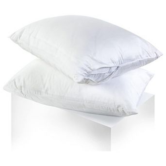 Circles Home 100% Cotton Breathable Standard Pillow Protector (2 Pack)