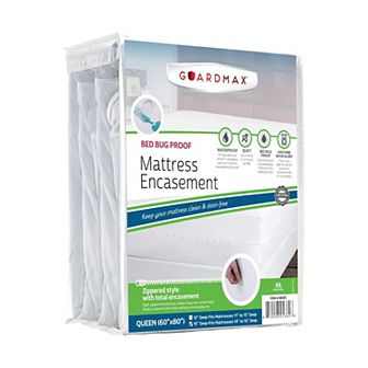 Guardmax Waterproof Zippered Mattress Encasement With Zipper Deep Pockets