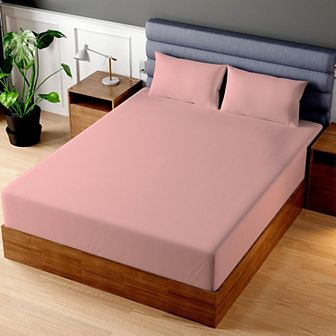 Superity Linen 100% Cotton Breathable Fitted Sheet 33 Inch