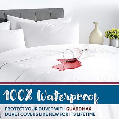 Guardmax Waterproof White Zippered Duvet Cover