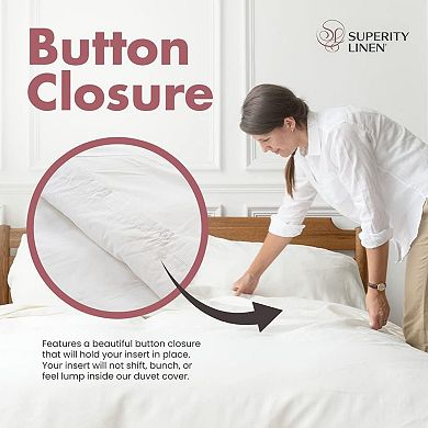 Superity Linen 100% Cotton Duvet Cover