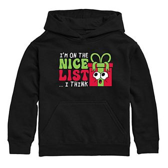 Boys 8-20 I'm On The Nice List I Think Graphic Hoodie