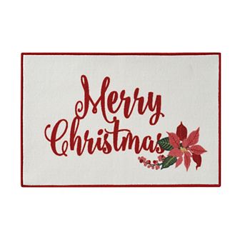 VCNY Home Merry Christmas Holiday Indoor Scatter Throw Rug