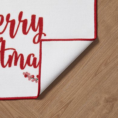 VCNY Home Merry Christmas Holiday Indoor Scatter Throw Rug