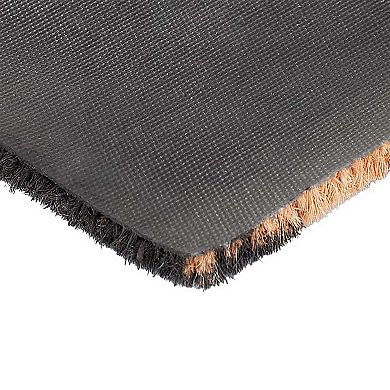 VCNY Home Pumpkin Stripe Halloween Coir Outdoor Doormat