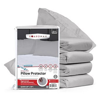 Guardmax Waterproof Pillow Protector With Zipper (2 Pack)