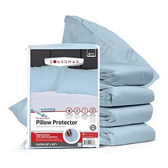 Guardmax Waterproof Pillow Protector With Zipper (2 Pack)