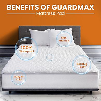 Guardmax Waterproof Quilted Down Alternative Mattress Protector