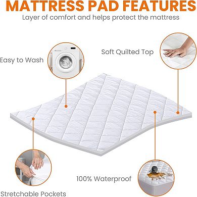 Guardmax Waterproof Quilted Down Alternative Mattress Protector