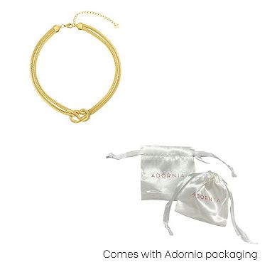 Adornia 18k Gold Tone Adjustable Knot Collar Necklace