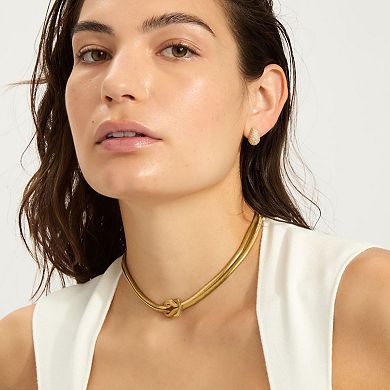 Adornia 18k Gold Tone Adjustable Knot Collar Necklace