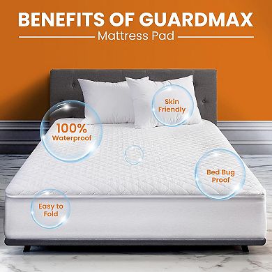 Guardmax Waterproof Quilted Down Alternative Mattress Protector