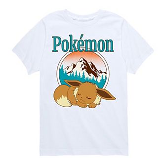 Boys 8-20 Pokemon Eevee Retro Mountain Graphic Tee