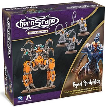 Renegade Games Heroscape: Revna's Rebuke: Iron Lich Viscerot & Necrotech Wraithriders Army Expansion