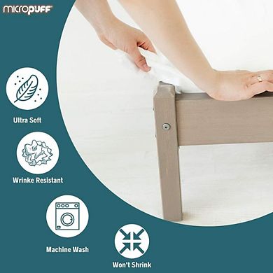Micropuff Brushed Microfiber Fitted Sheet - Cot Size (33 X 75)