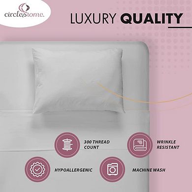Circles Home Cotton Sateen Fitted Sheets 48 Inch (48x75)