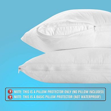 The Grand Poly-cotton Zippered Pillow Protector 4 Pack