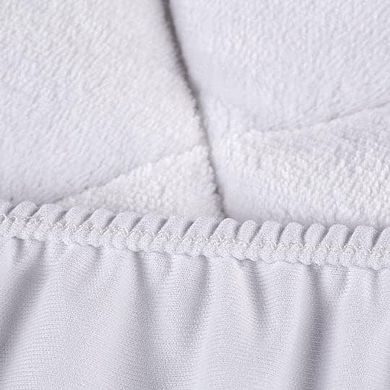 Circleshome Double Puff Microfiber Fleece Mattress Pad