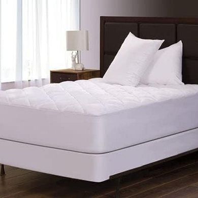 Circleshome Double Puff Microfiber Fleece Mattress Pad