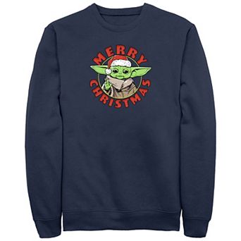 Big & Tall Star Wars The Mandalorian Grogu Merry Christmas Graphic Tee