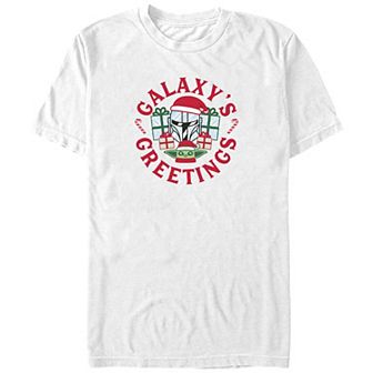 Big & Tall Star Wars The Mandalorian Galaxy's Greetings Graphic Tee