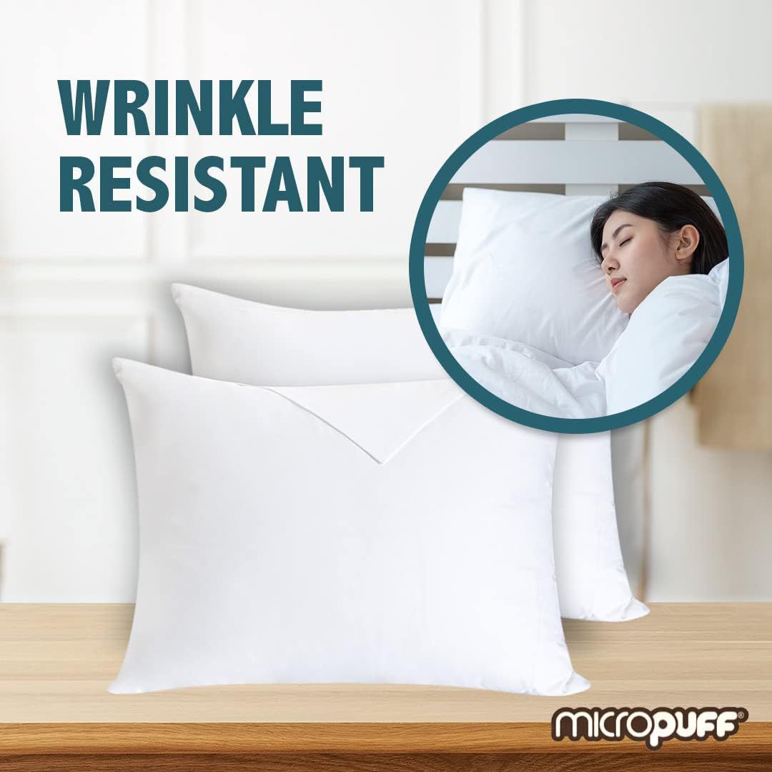 18x18 Pillow Covers White Ruffle Pillow Cases 18x18 - Set Of 2 Microfiber Square Pillow Covers With Envelope Closure 20x20 Pillow Covers